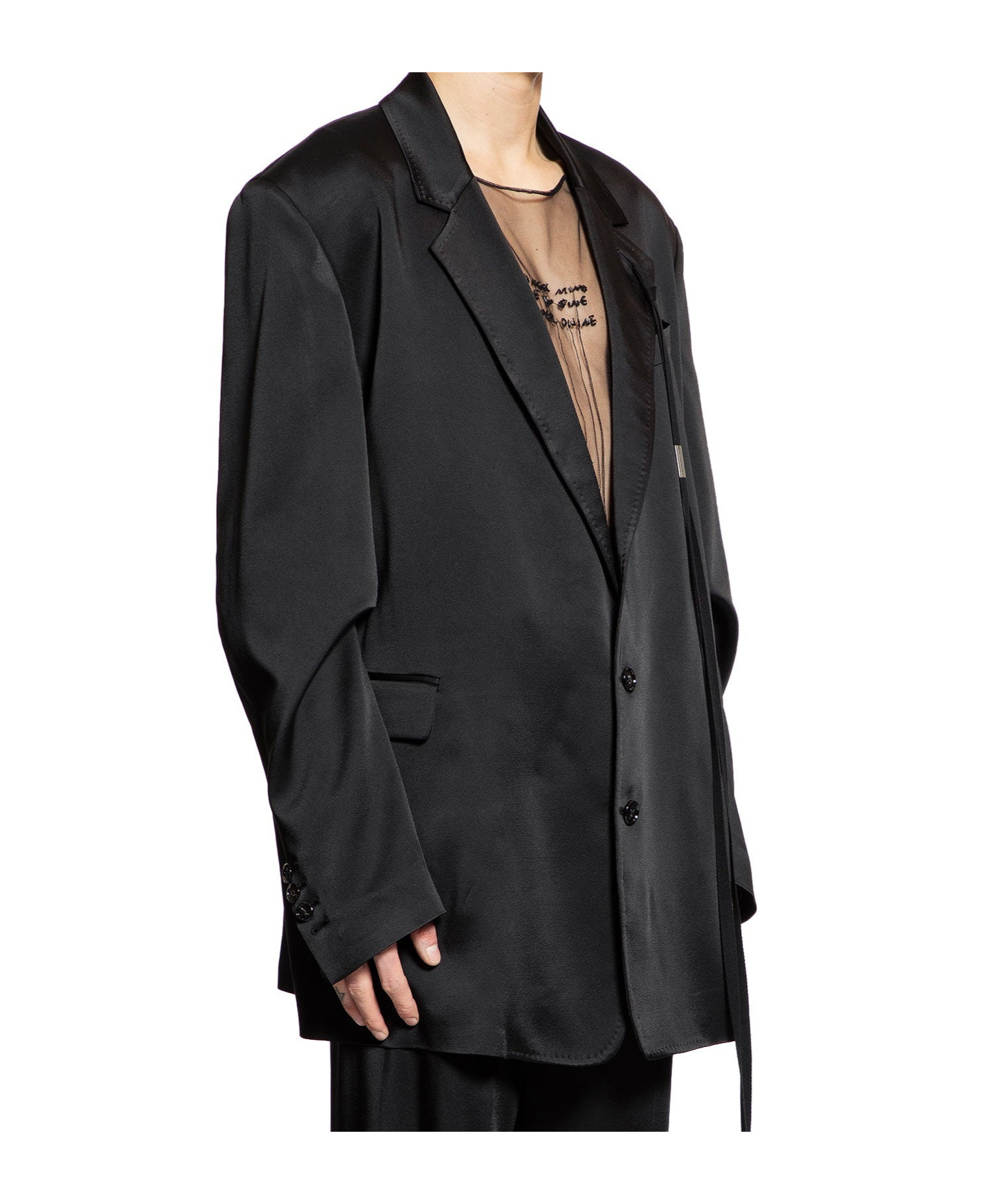 Ann Demeulemeester Long-sleeved Suit Jacket In Black