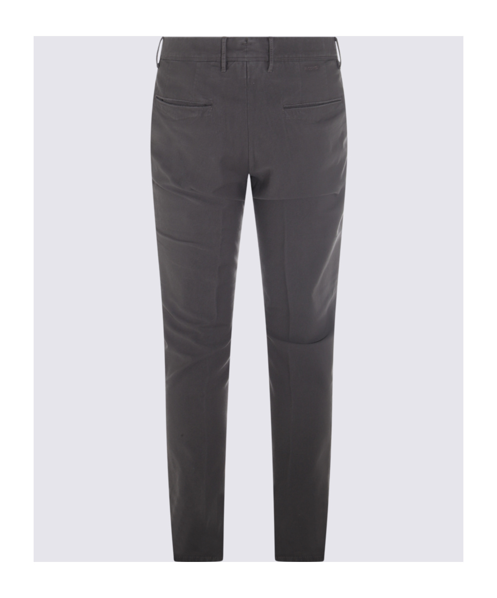 Incotex Trousers With Back And Side Pockets In Black
