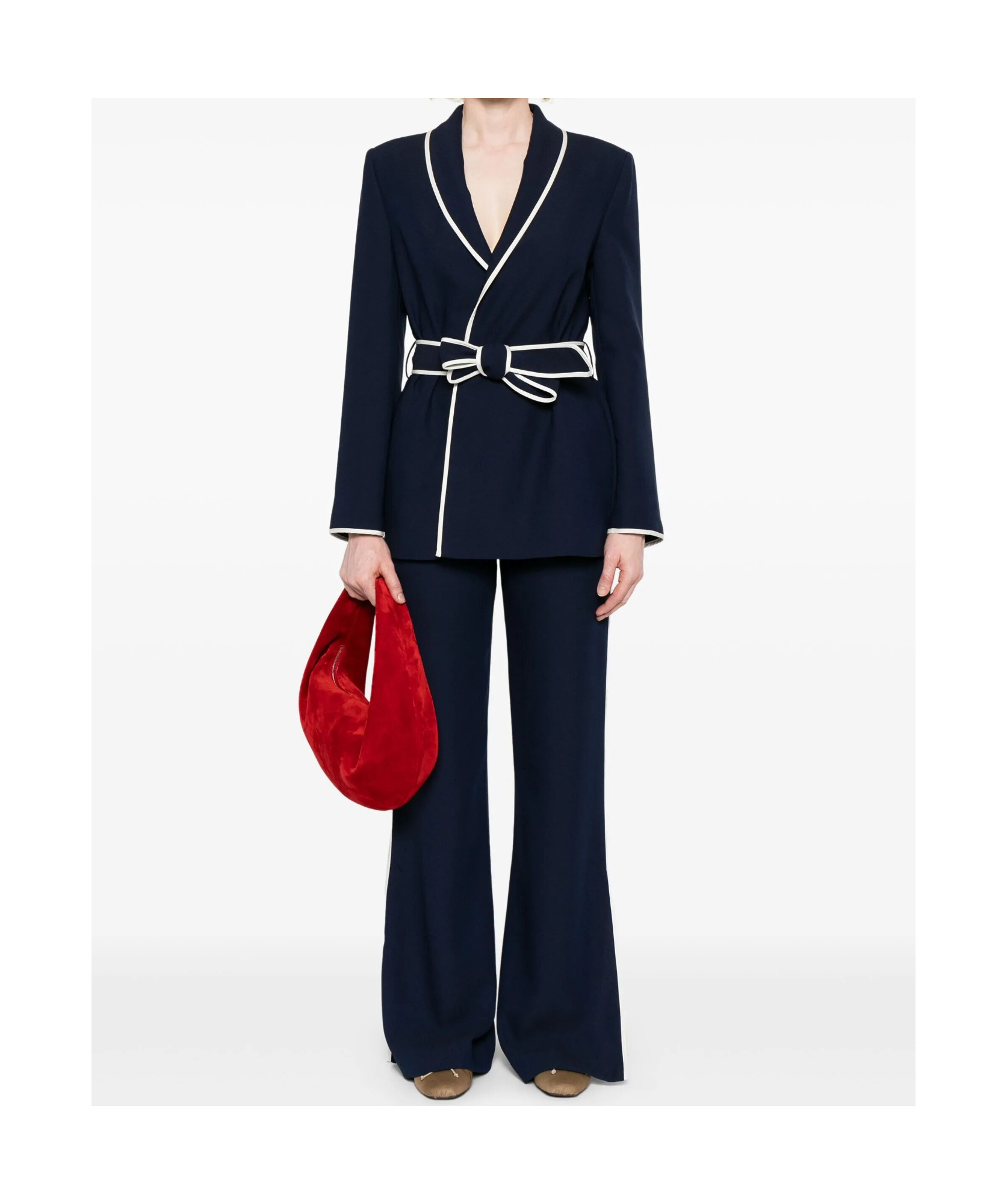 Ermanno Firenze Straight-leg Trousers In Blue