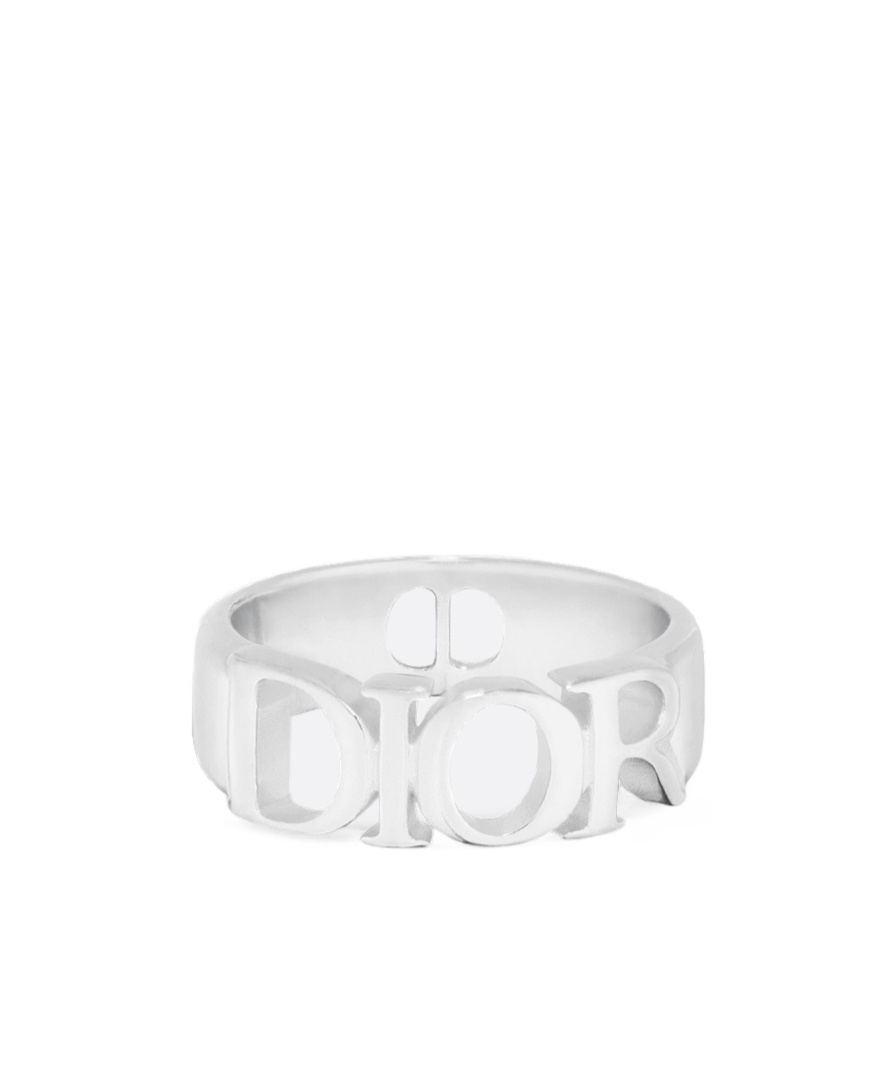 Dior Letter Ring In White