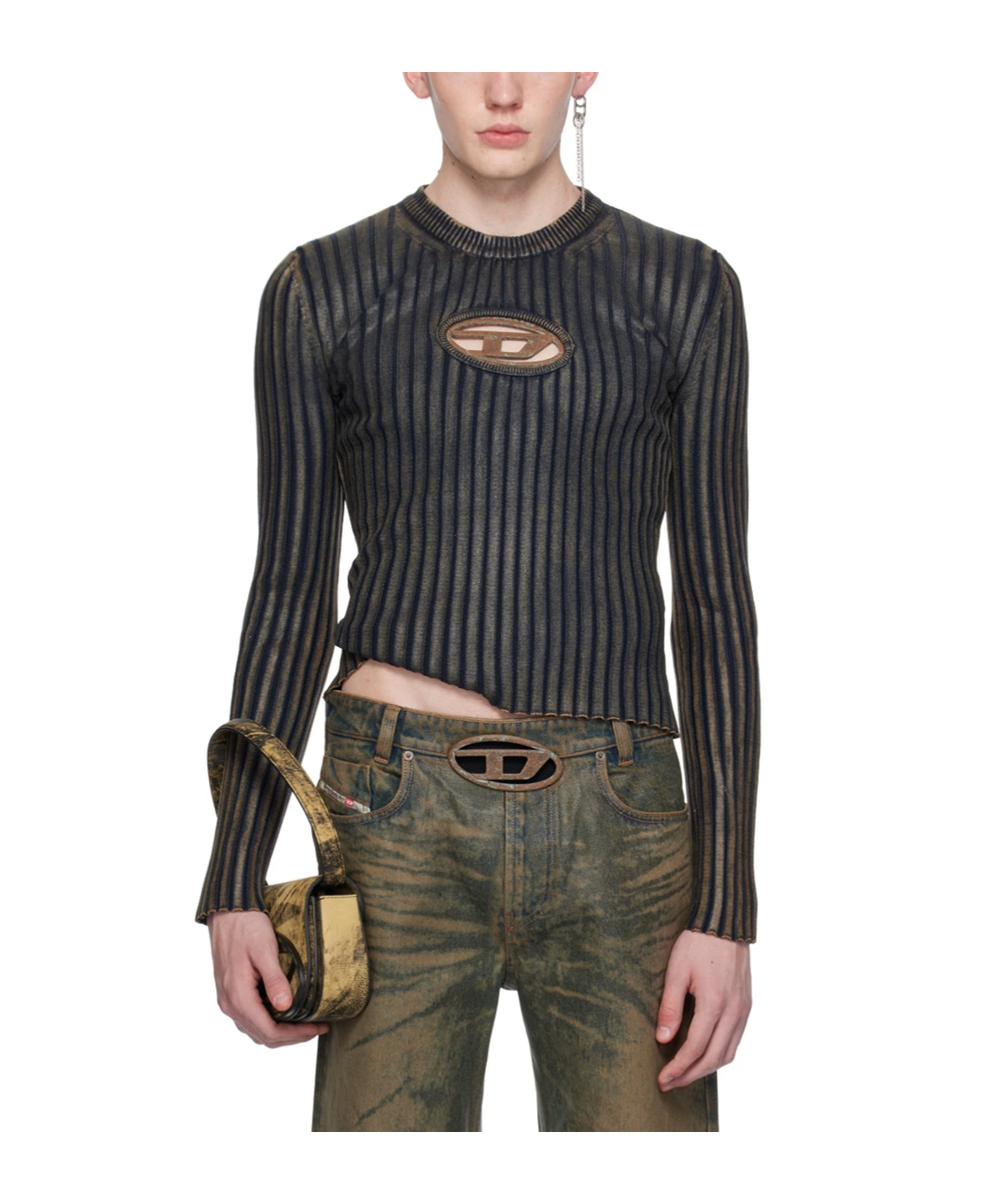 Diesel Ssense Exclusive Brown Sweater In Black