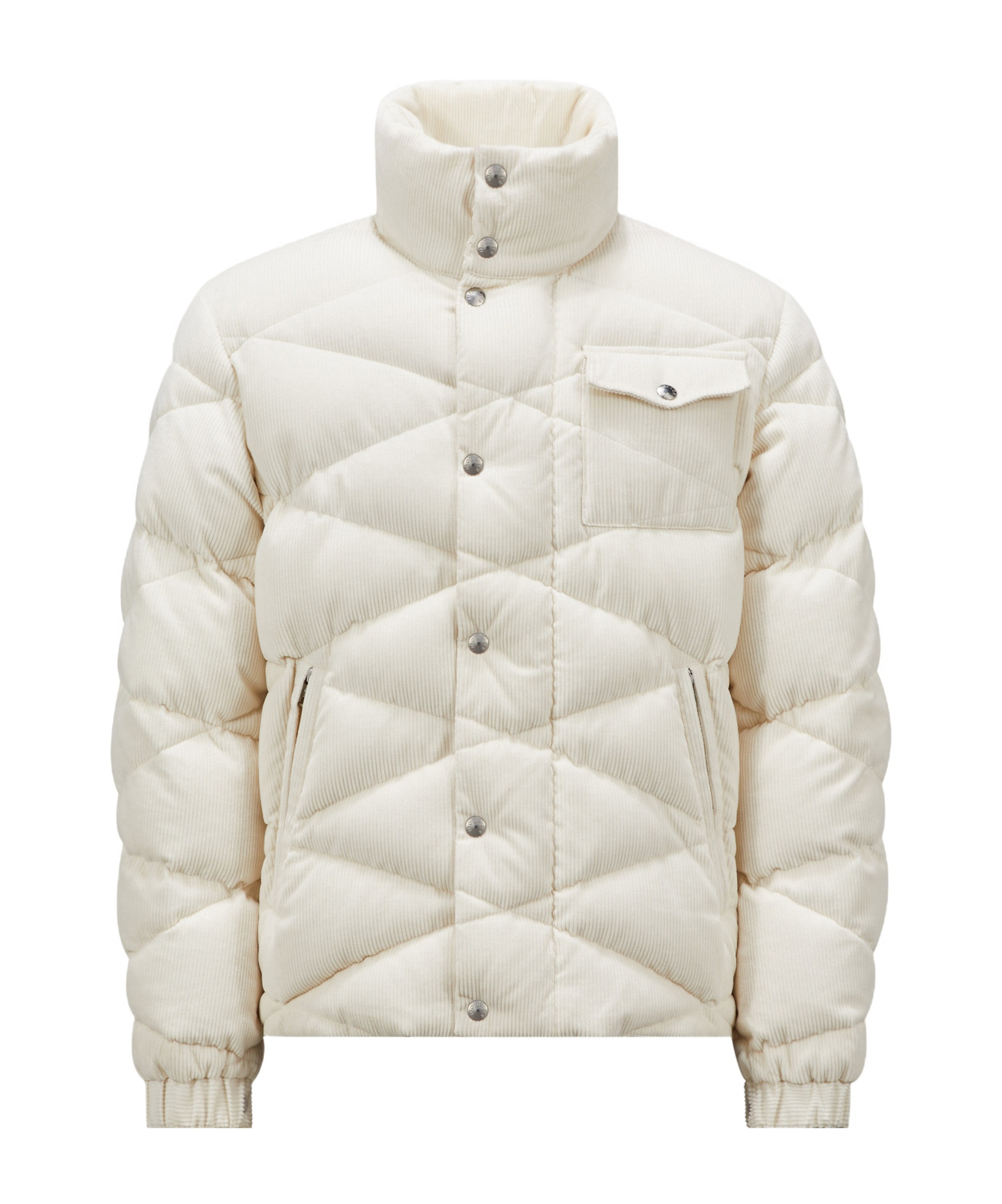 Moncler Kaver Corduroy Padded Jacket In White