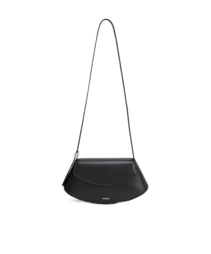 Jil Sander Small Crossbody Bag Adjustable Strap In Black
