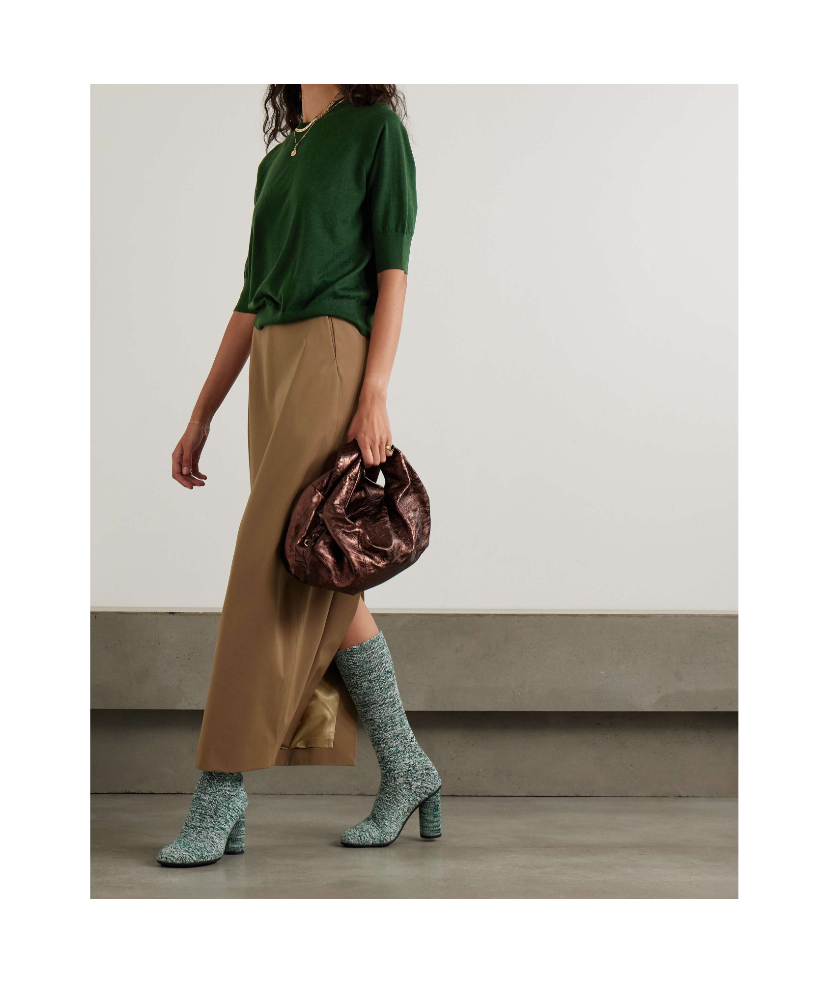 Dries Van Noten Round Neck Sweater In Green