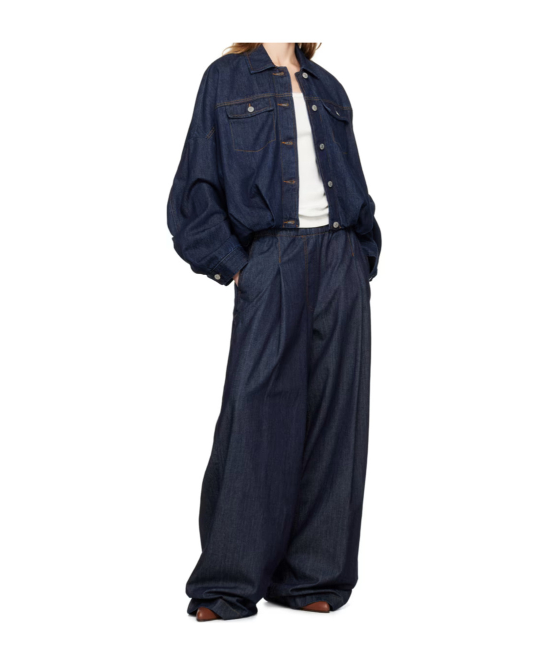 Dries Van Noten Cotton Denim Vesto Jacket In Black