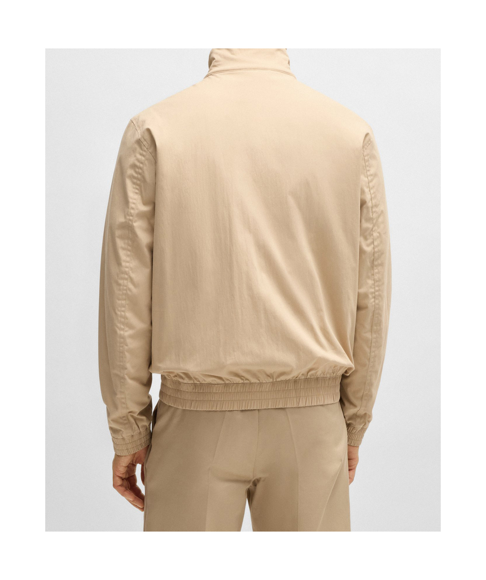 Hugo Boss Logo-embroidered Raincoat In Nude