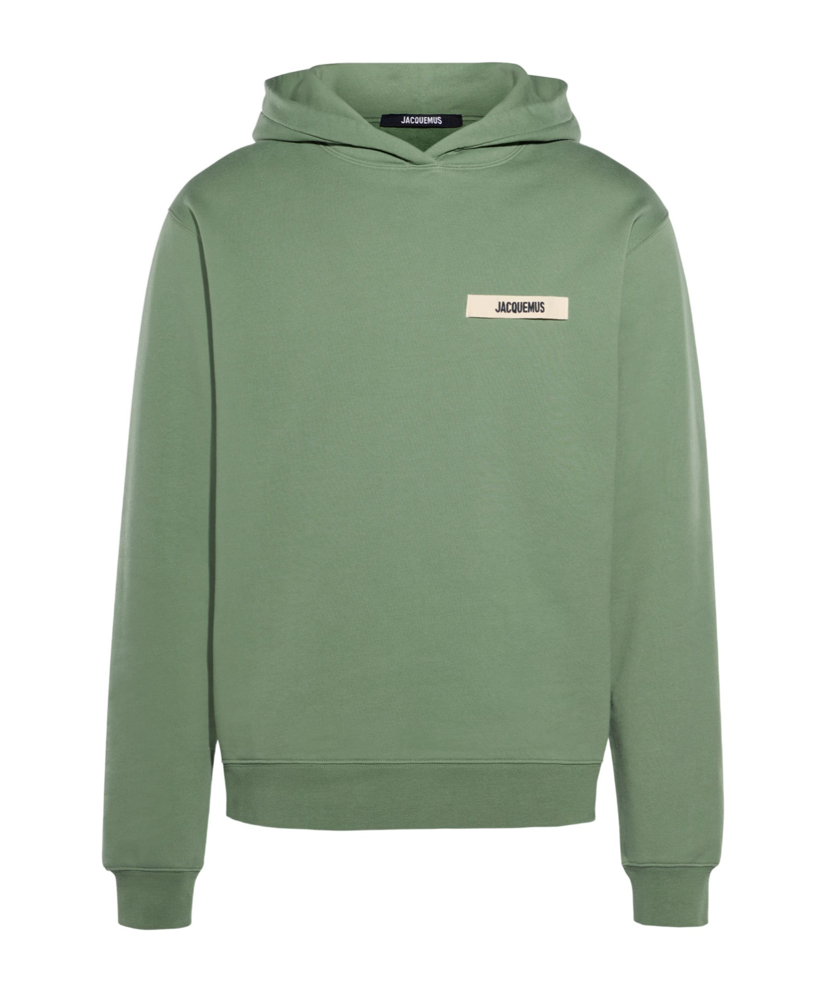 Jacquemus Light Green La Hoodie Gros Grain Cotton Hoodie In Green