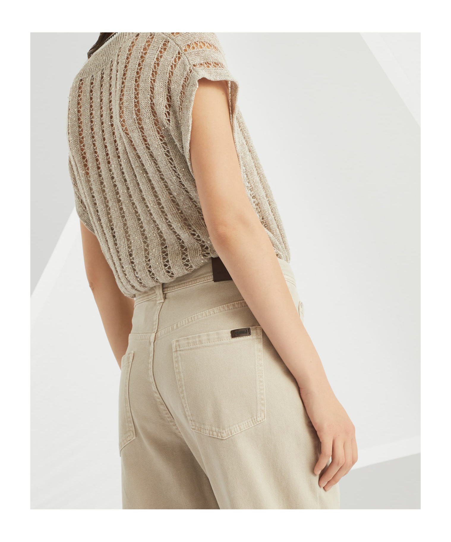 Brunello Cucinelli Tapered Jeans In Nude