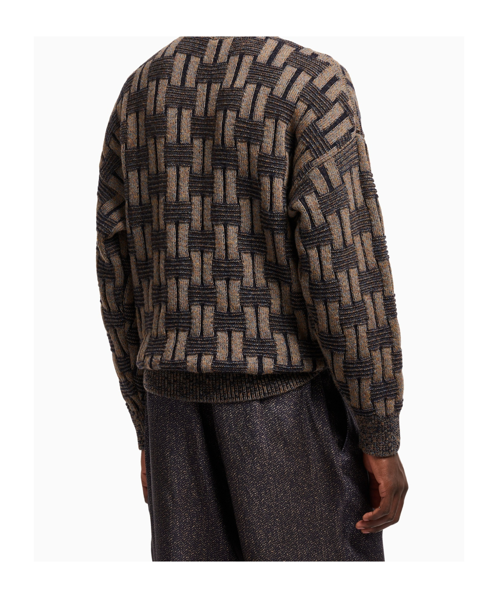 Giorgio Armani Pullover Knitted Sweater In Neutral