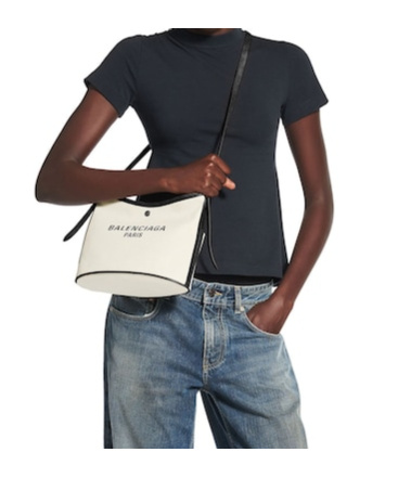 Balenciaga Biarritz Canvas Small Bucket Bags