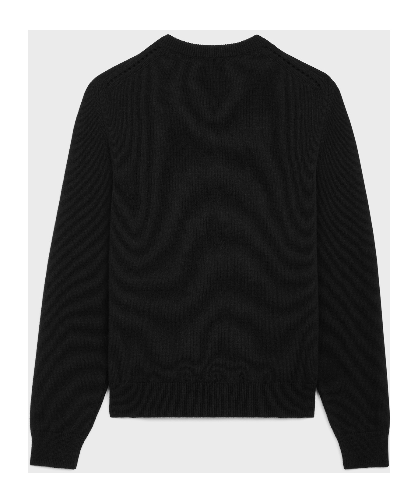 Celine Long-sleeved Cashmere Cardigan In Black
