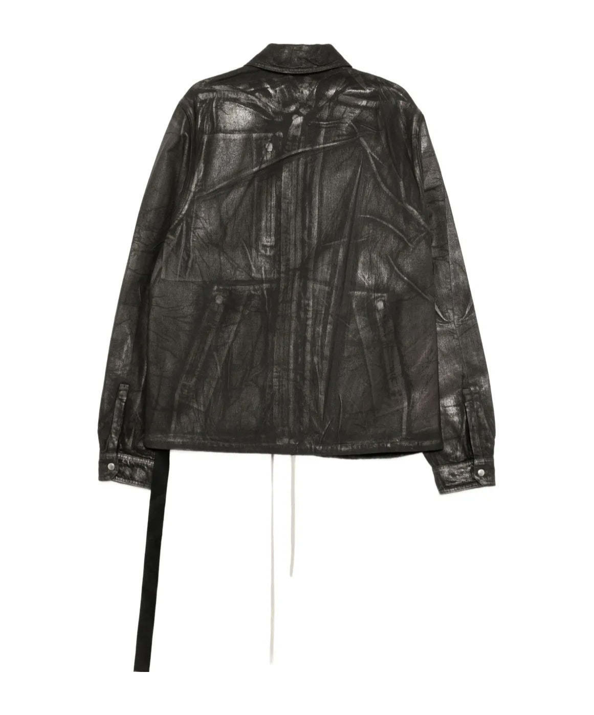 Rick Owens Drkshdw Invisible Zipper Denim Jacket In Black