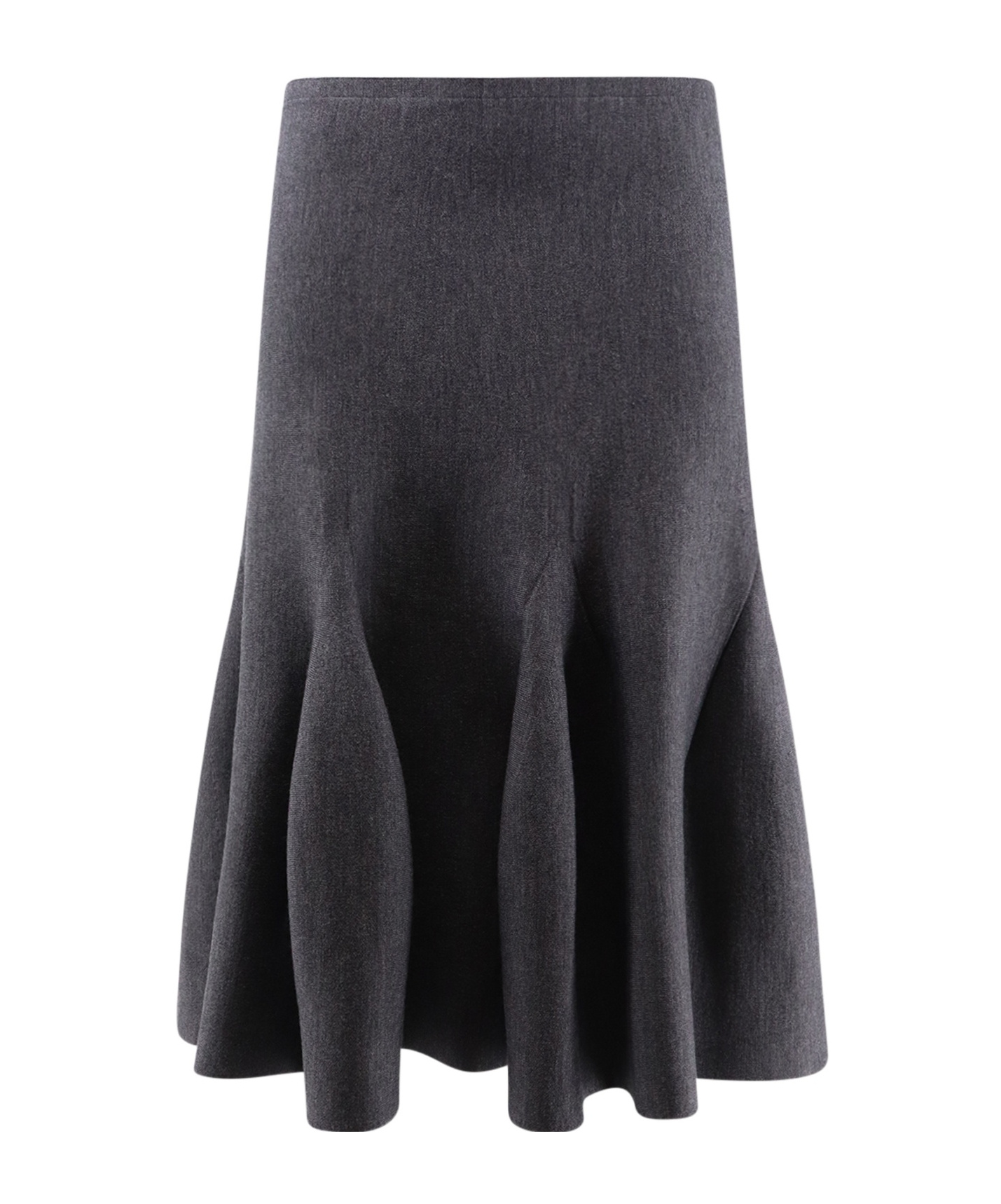 Shop Alaïa Mélange-effect Midi Skirt In Black