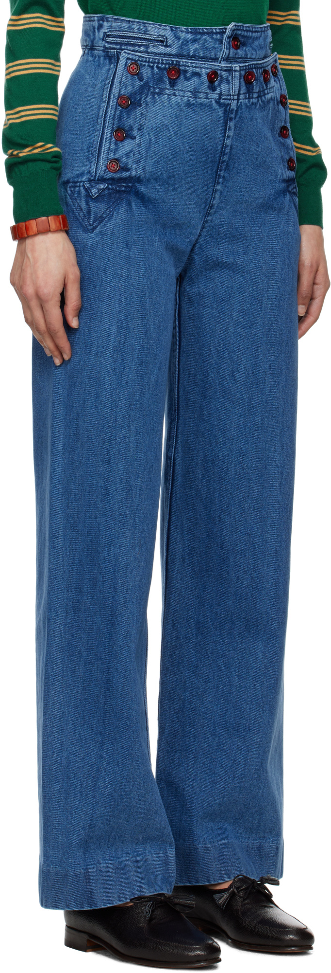 Bode Sailor Jeans In Purple