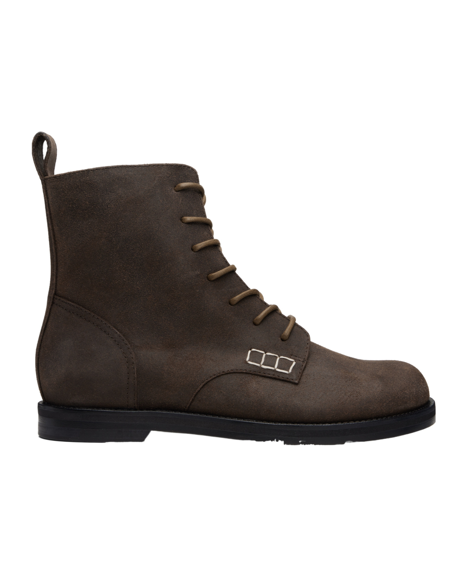 Jw Anderson Loafer Lace-up Ankle Boots In Brown