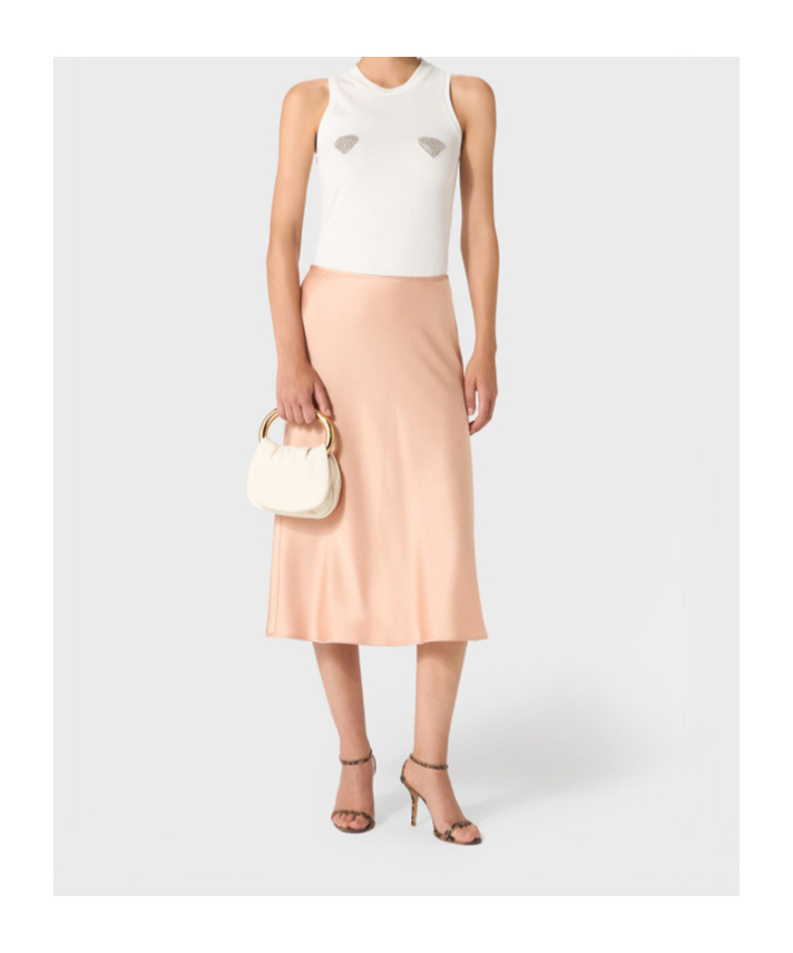 Blumarine Medium And Long Skirt In Nude