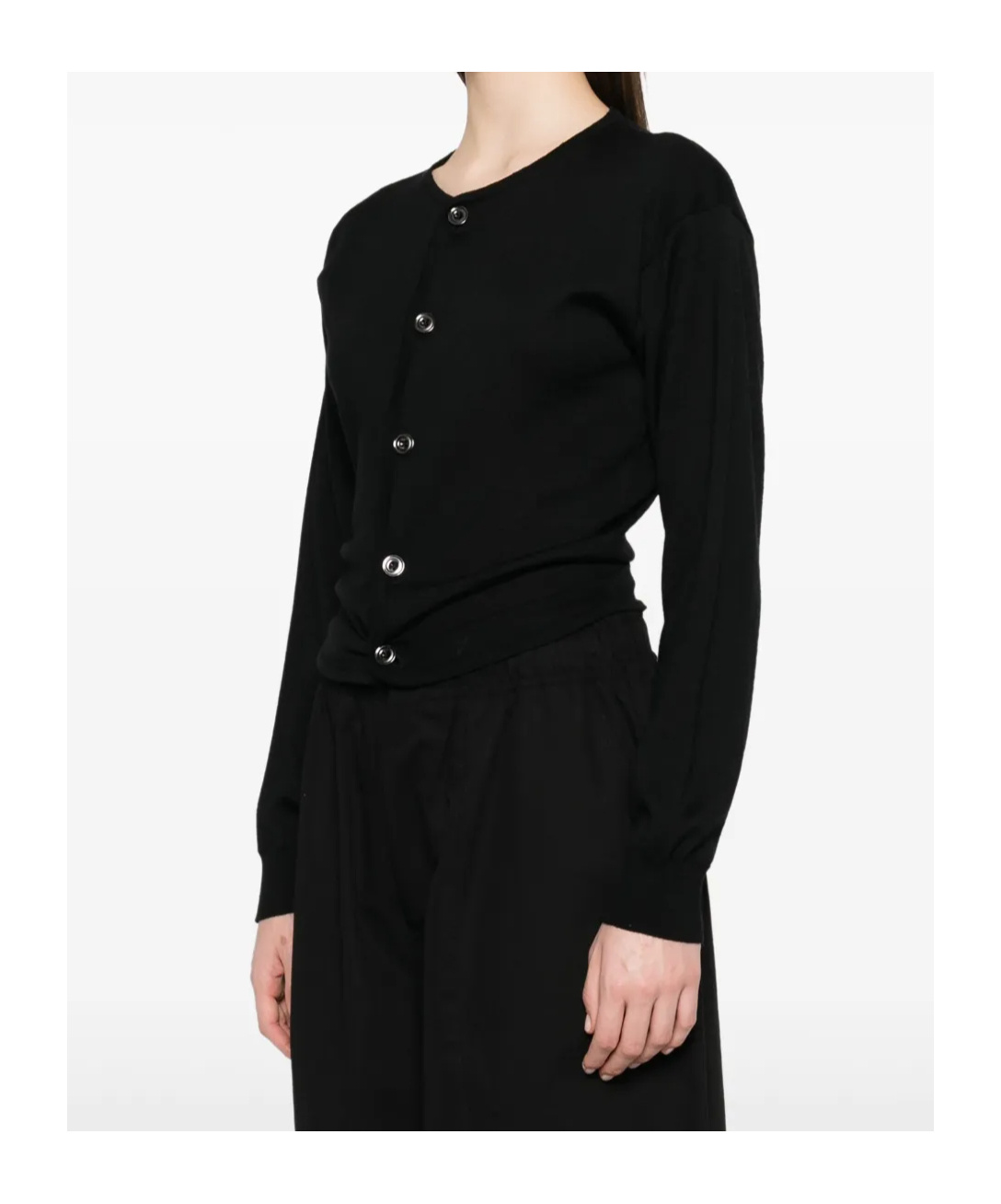 Lemaire Fein Gestrickter Cardigan In Black