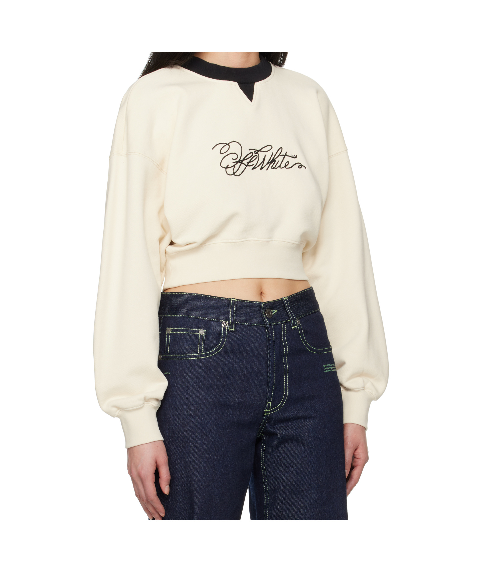 OFF-WHITE LOGO-EMBROIDERED SWEATSHIRT