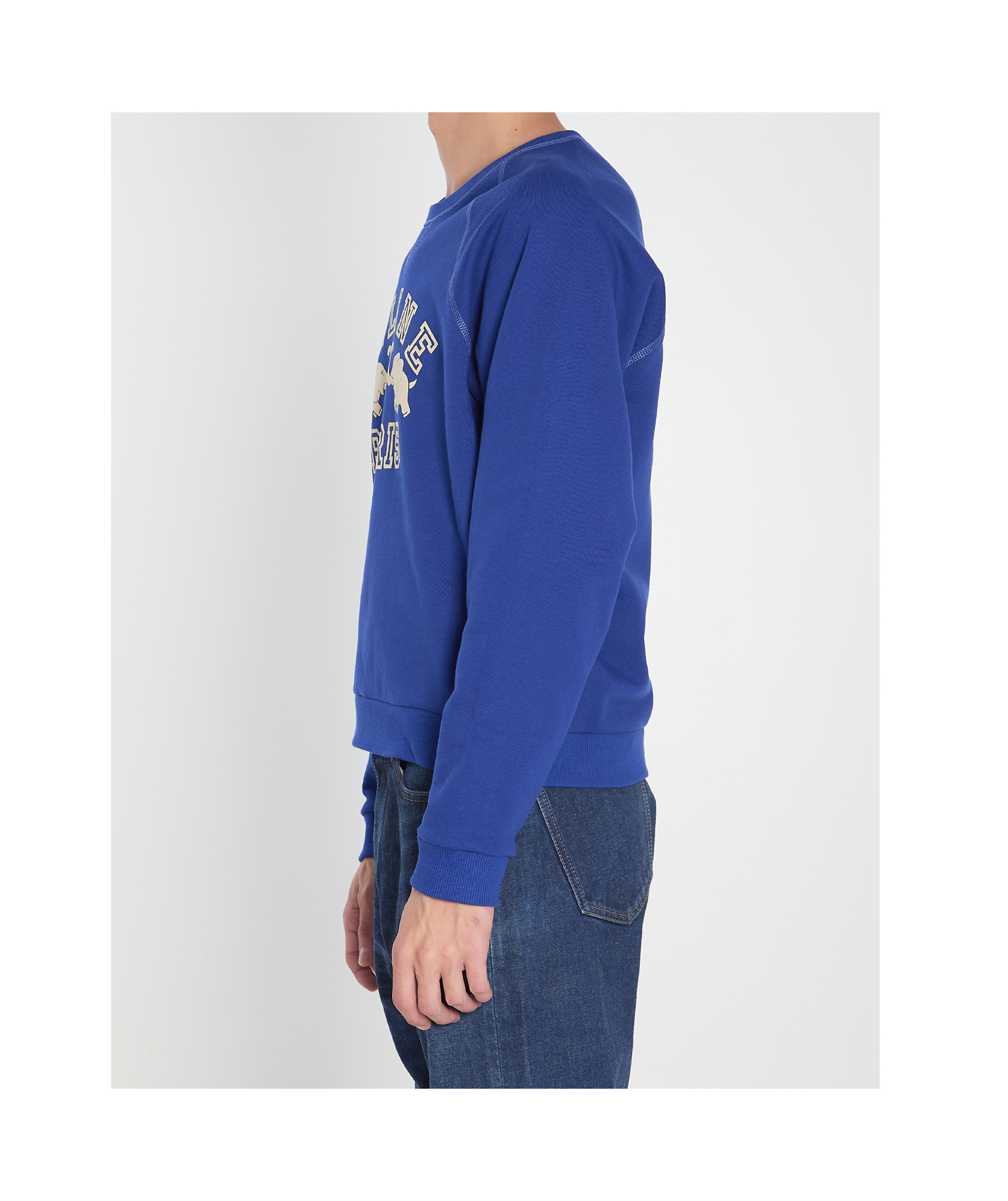 Celine Slim-fit Logo-print Cotton-jersey Sweatshirt In Multi