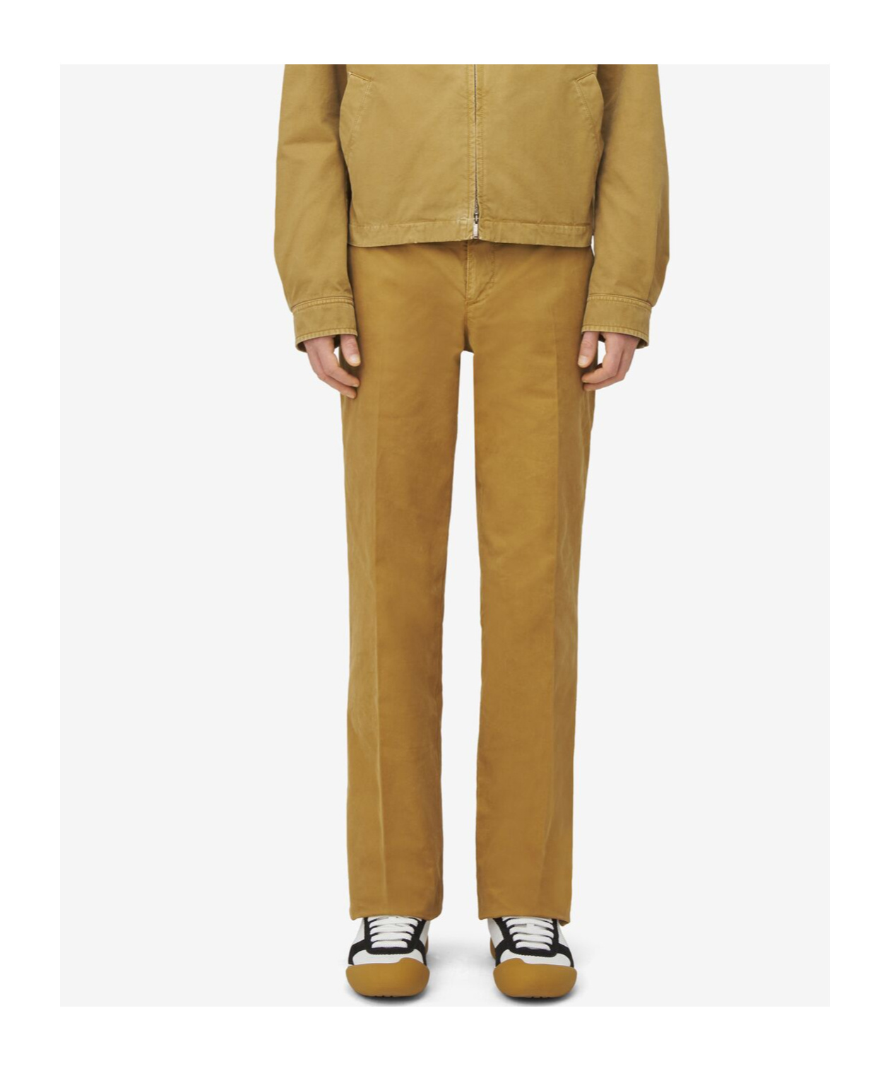 Alexander Mcqueen Men's Low-waisted Chino Trousers In Sand In Brown