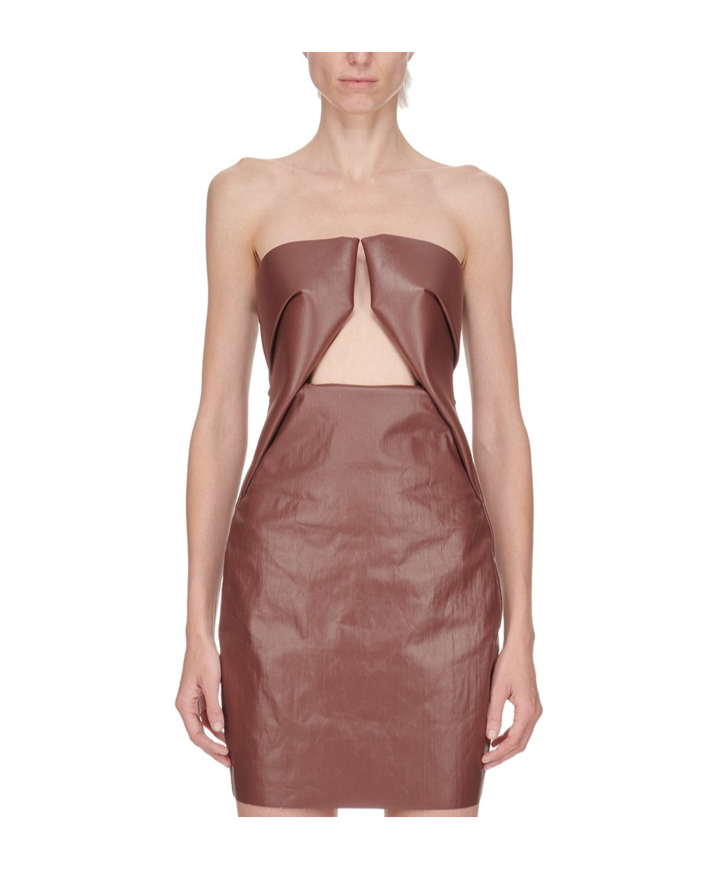 Rick Owens Prong Mini Dress In Red