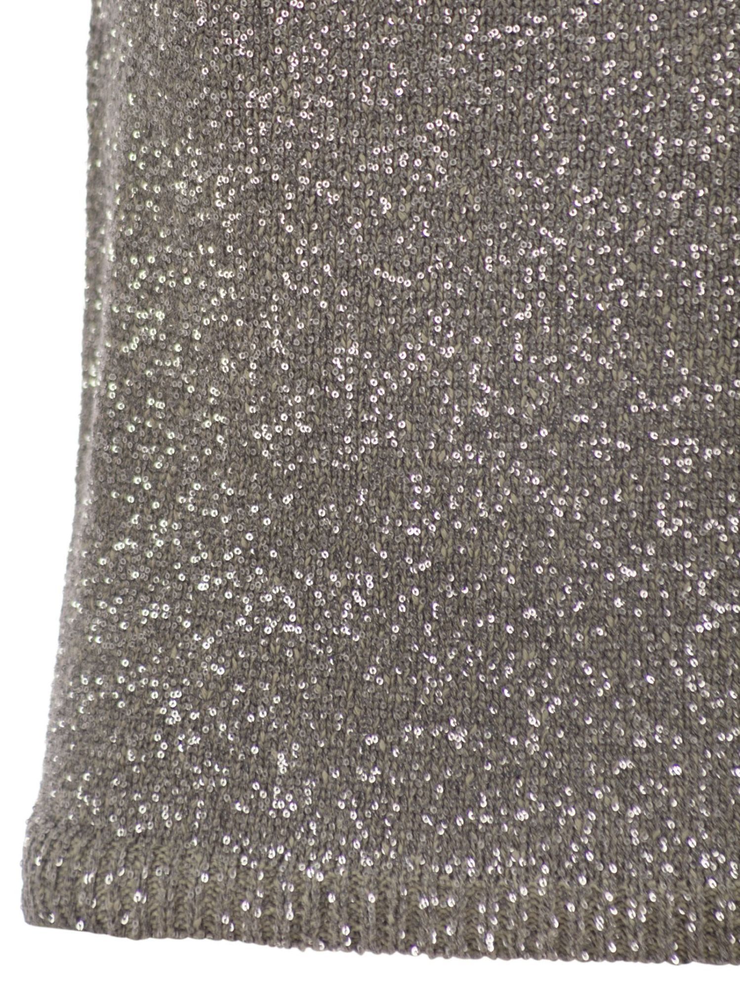 Fabiana Filippi Cotton Knit Tank Top With Sequins In Gray
