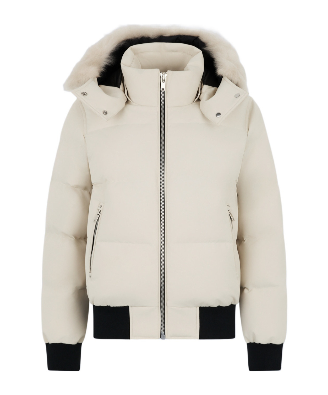 Moose Knuckles Long-sleeved Cotton-padded Jacket In White