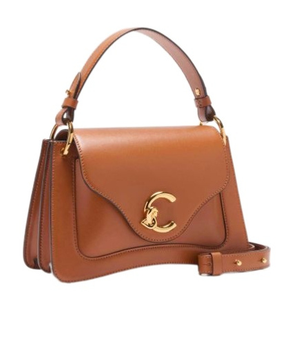 Coccinelle C-me Flip Shoulder Bag In Brown