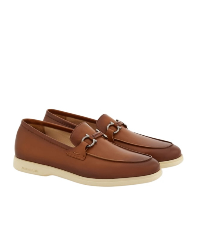 Ferragamo Push On Loafers In Brown