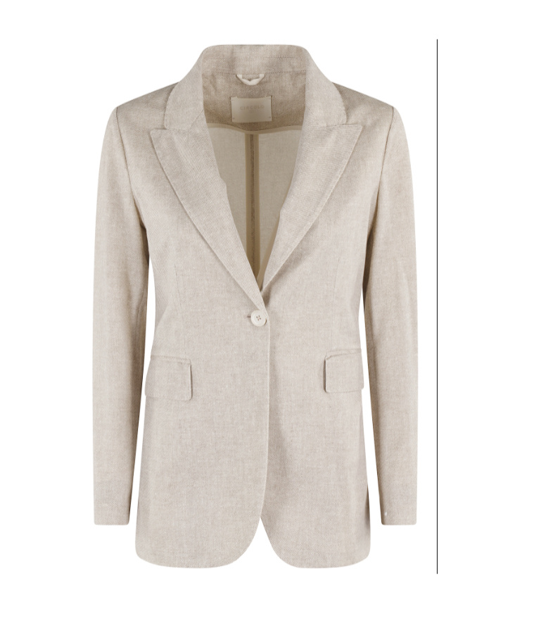Shop Circolo 1901 Long-sleeved Suit Jacket In White