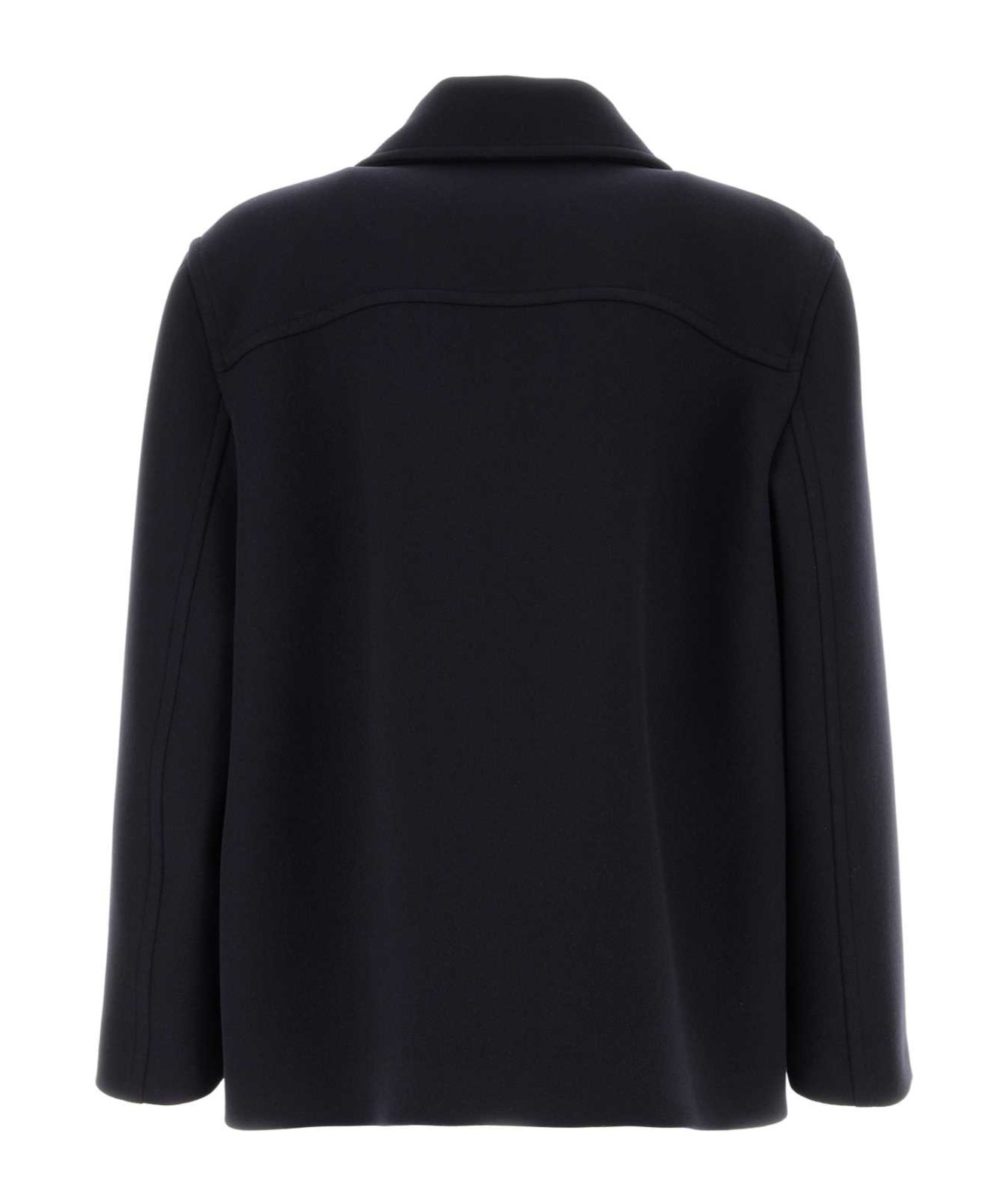 Valentino Long-sleeved Coat In Black