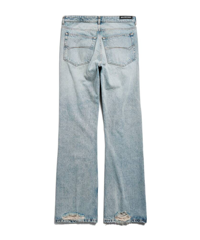 Balenciaga Low-waist Straight Jeans In Gray