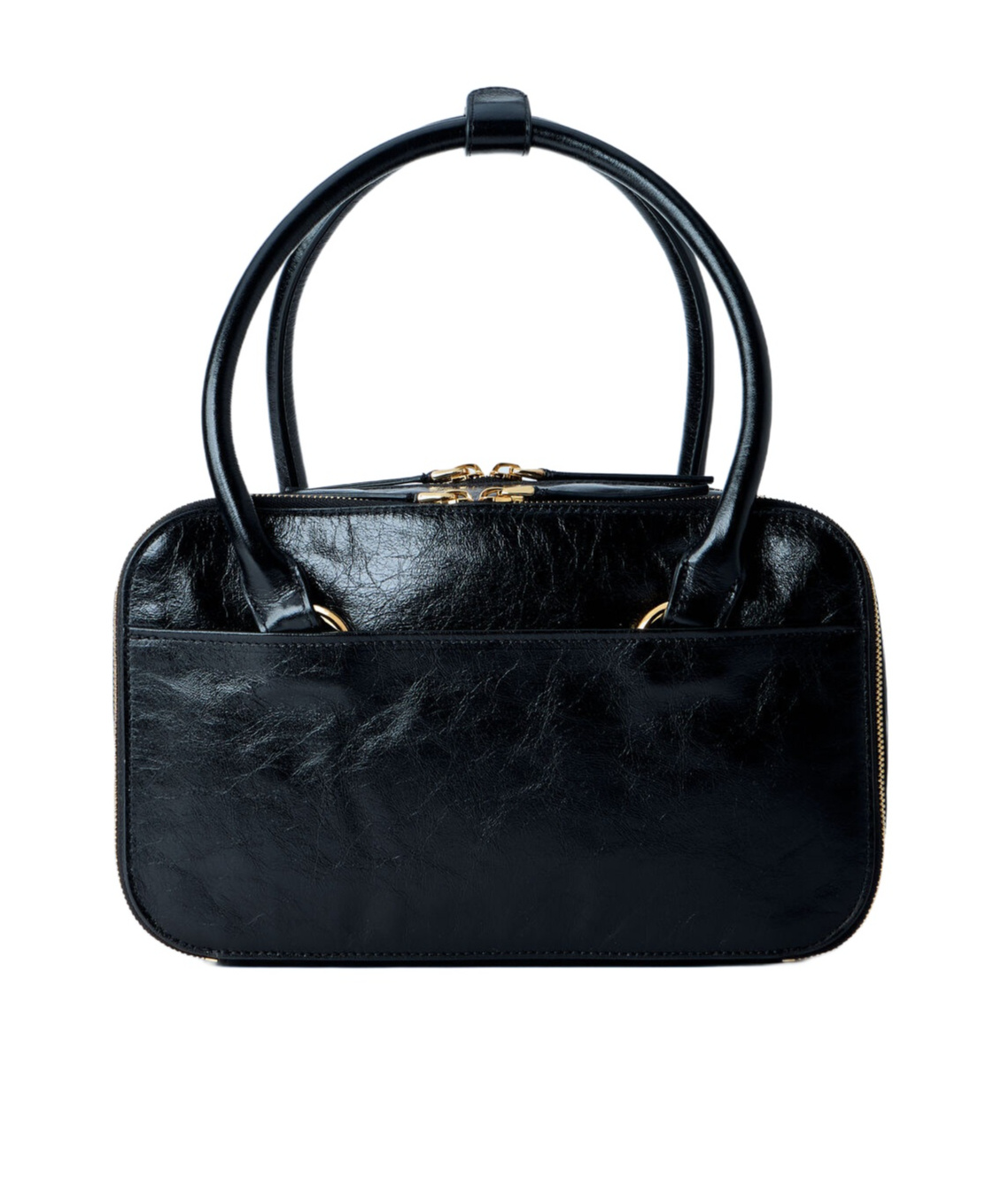 Marni Black Calf Leather Bos Taurus Handbag In Purple
