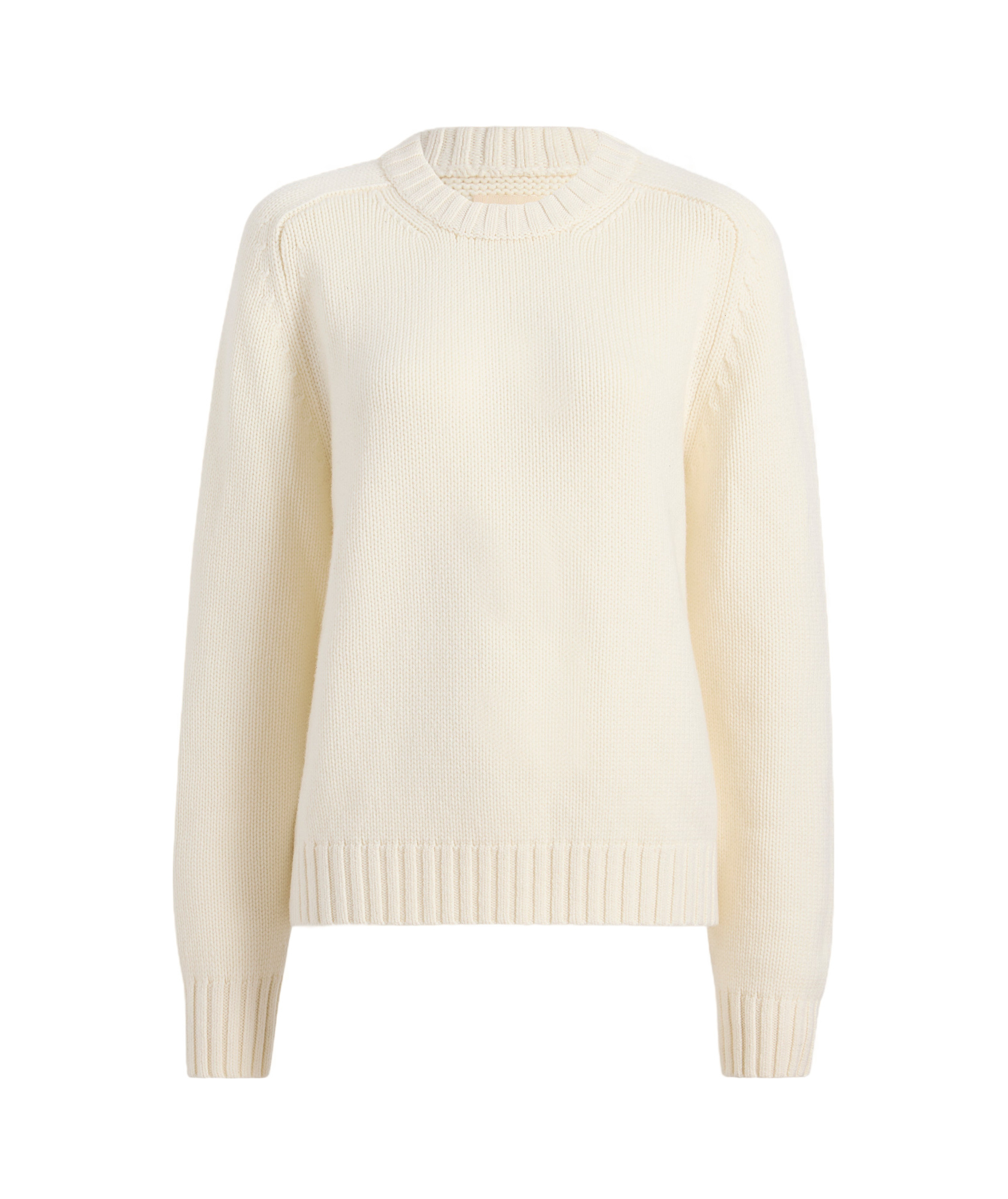 Khaite Long-sleeved Crewneck Jumper In White