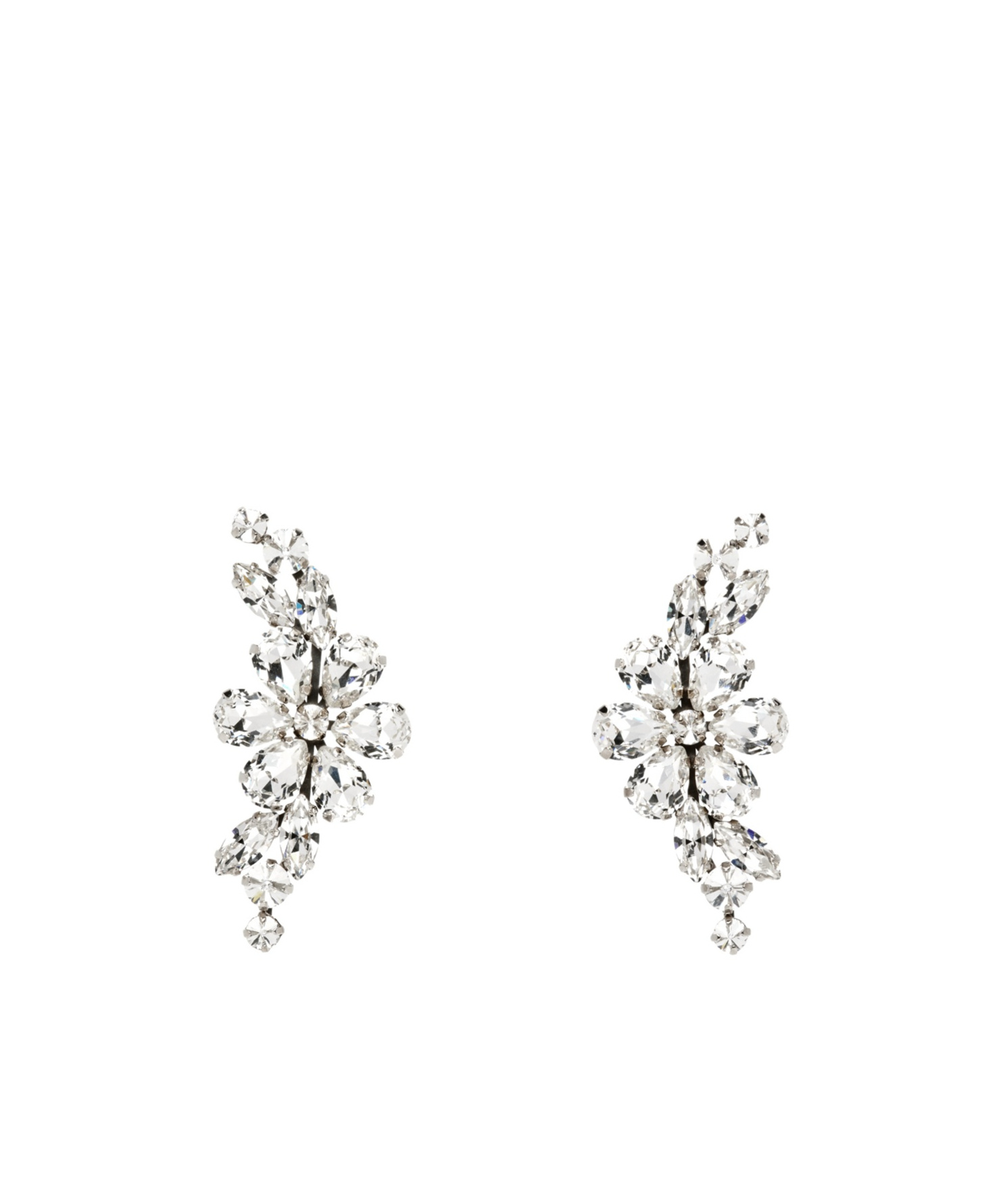 Simone Rocha Pin Button Opens And Closes Earrings In White