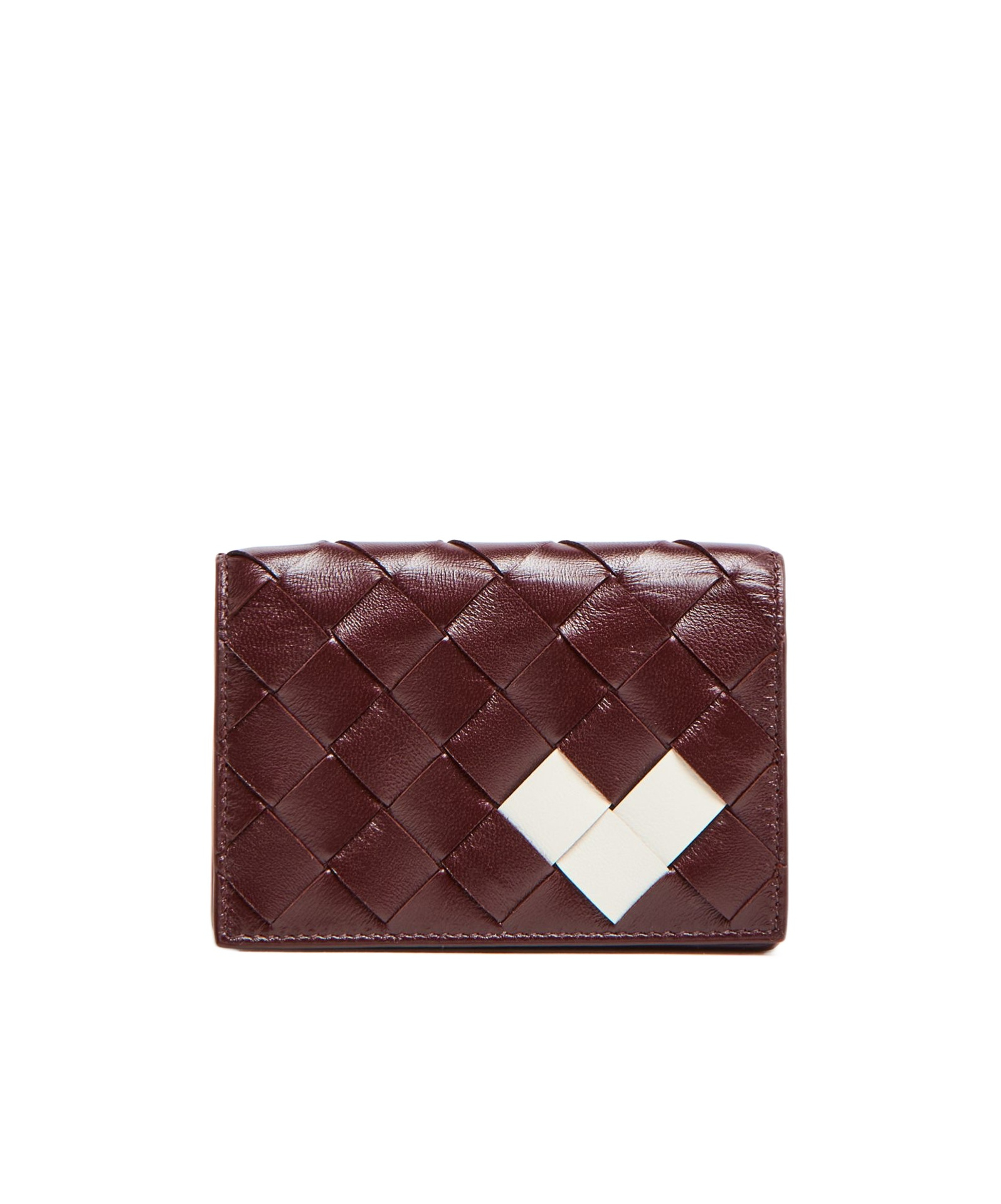 Shop Bottega Veneta Flip Card Holder In Red