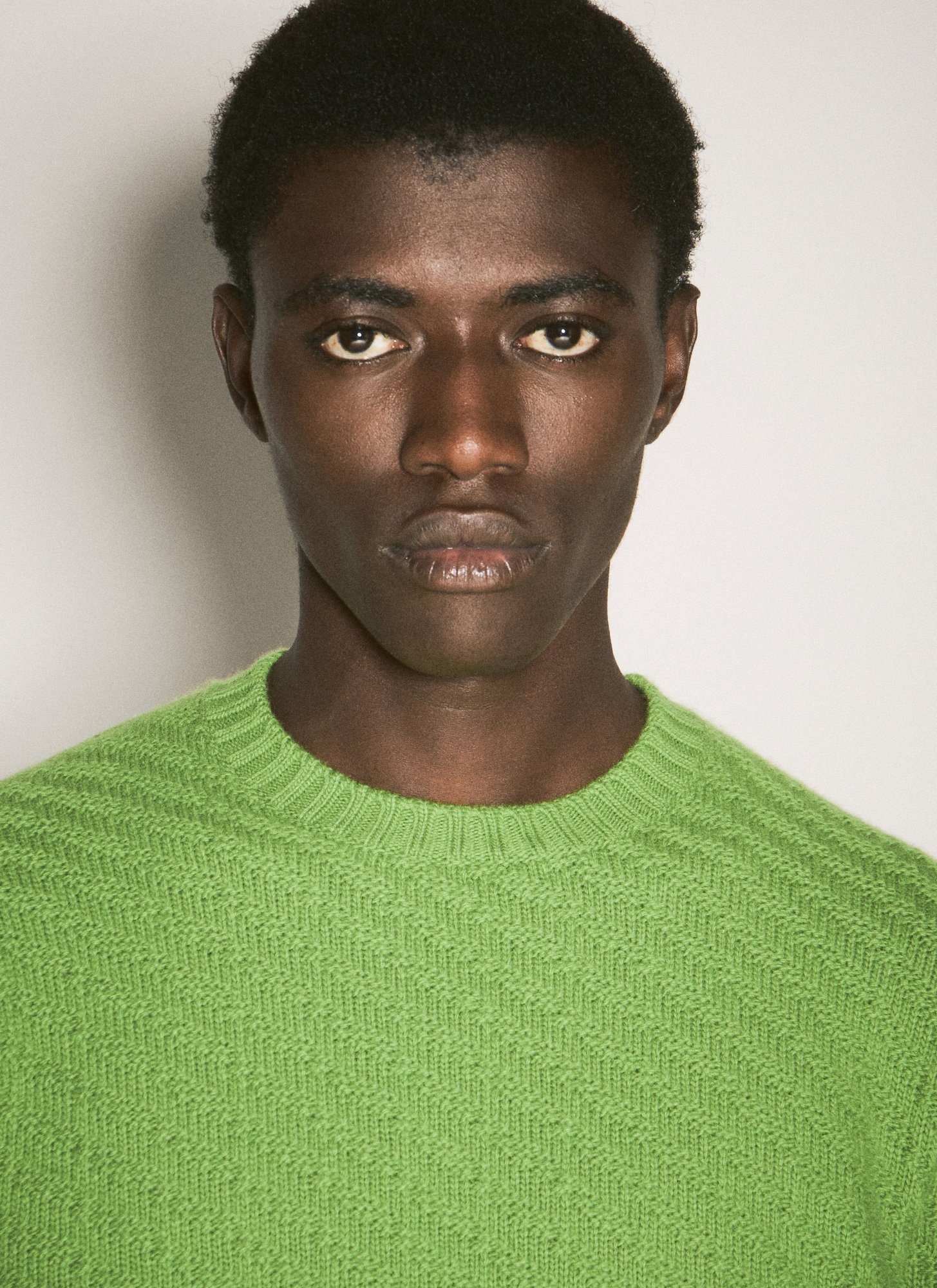 Prada Ribbed Knit Crewneck Sweater In Green