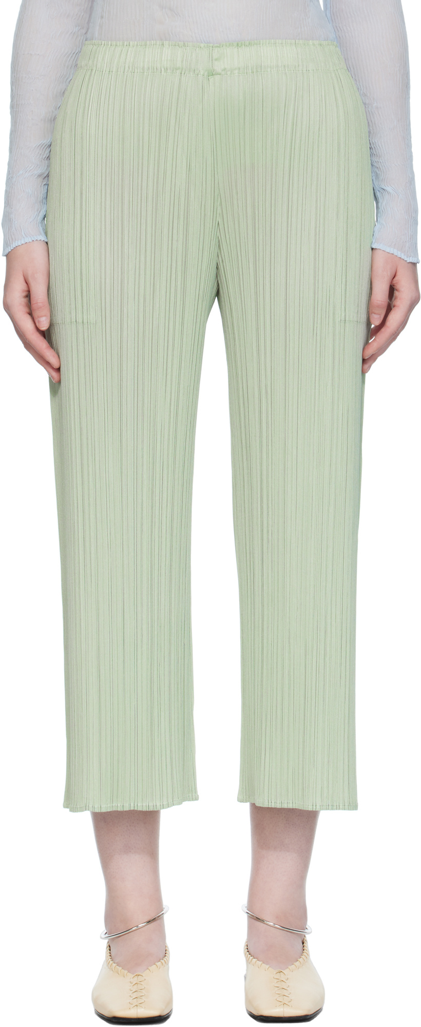 Issey Miyake Green Monthly Colors June Trousers In Green