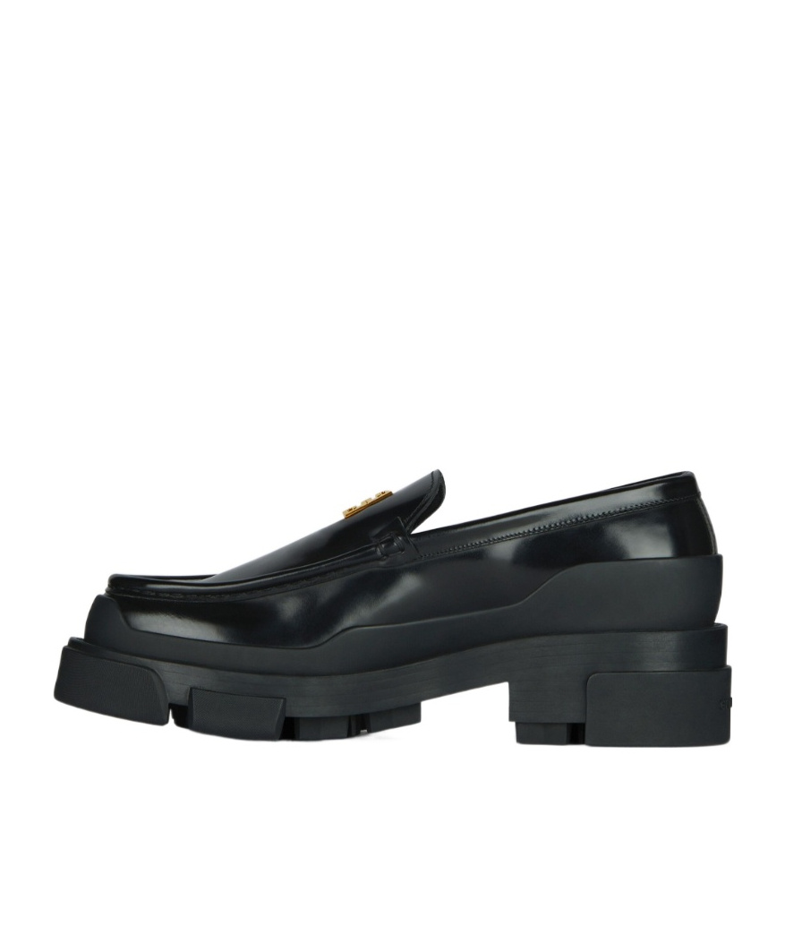 Givenchy 4g Logo Leather Loafers In Black