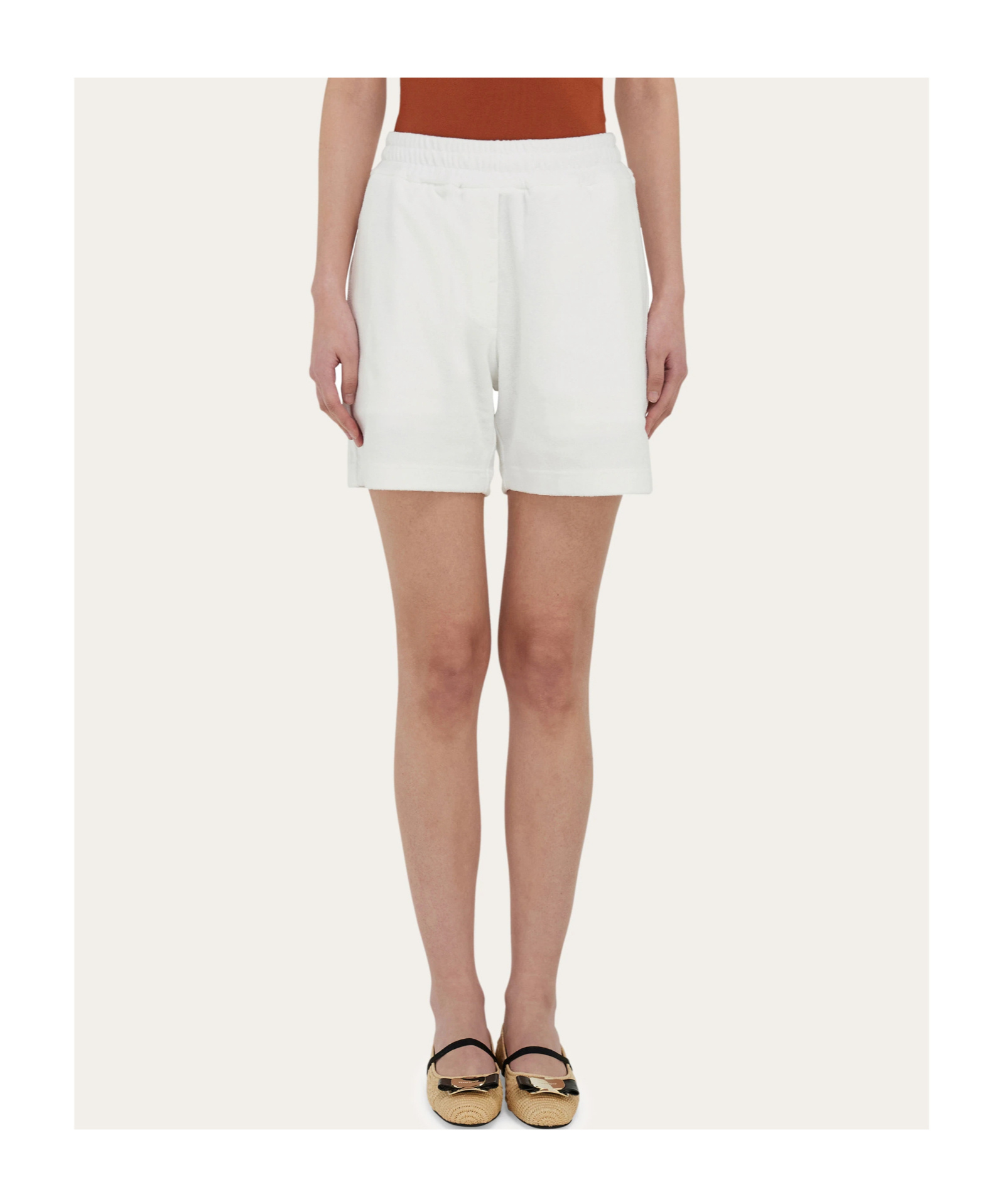 Ferragamo Monogram Bermuda Shorts In White