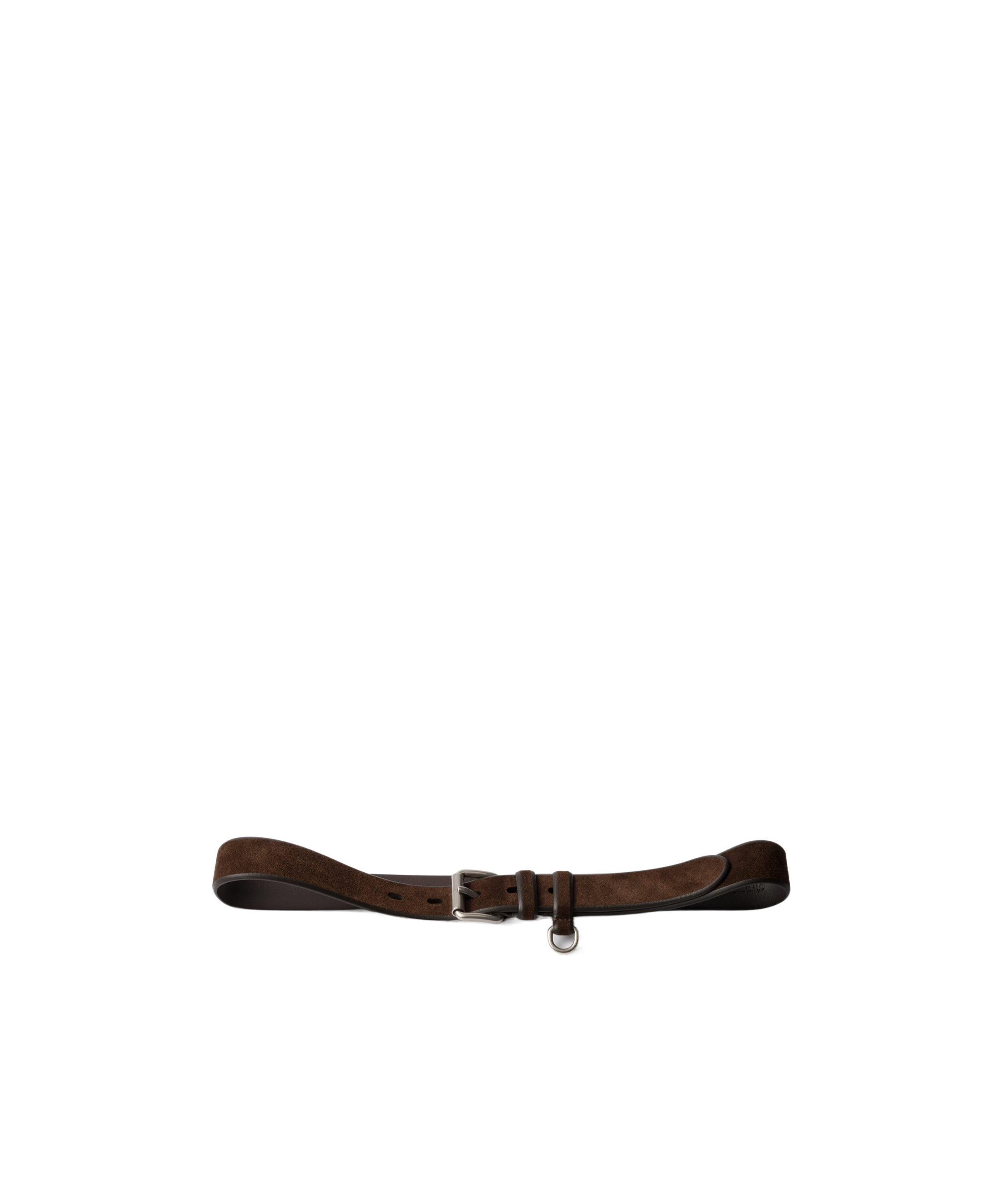 Prada Suede Belt In Dark Brown