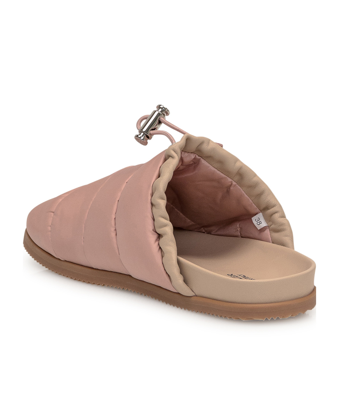 Shop Moncler Logo Slippers In Nude