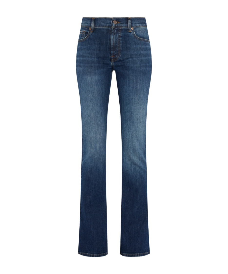 7 For All Mankind Mid-waist Bell Bottoms Jeans In Blue