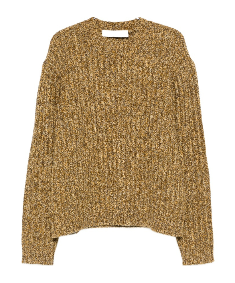 Séfr Long-sleeved Knitted Pullover In Gold
