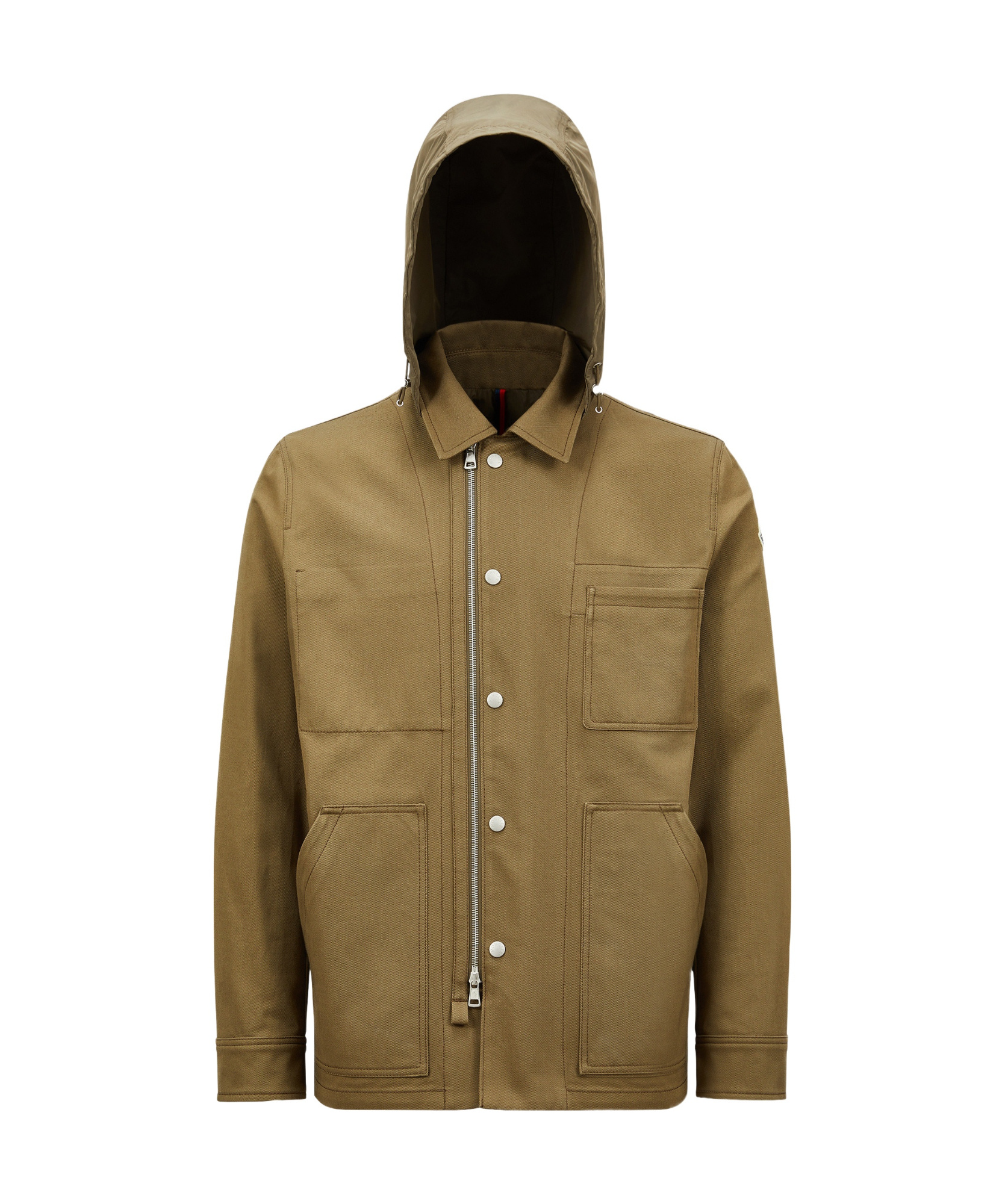 Moncler Guerledan Cotton Gabardine Jacket In Brown