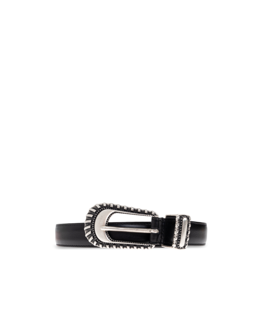 Iro Stitching Detail Belt In Black
