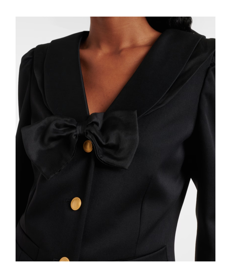 Alessandra Rich Virgin Wool Jacket In Black