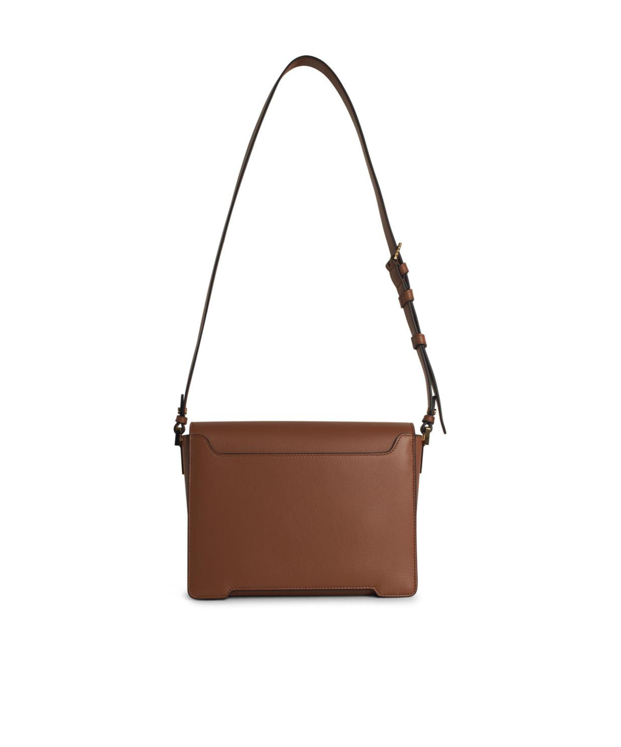 Marni Trunkaroo Foldover Top Medium Shoulder Bag In Brown
