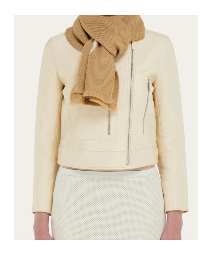 Ferragamo Gancini-motif Wool Scarf In Brown