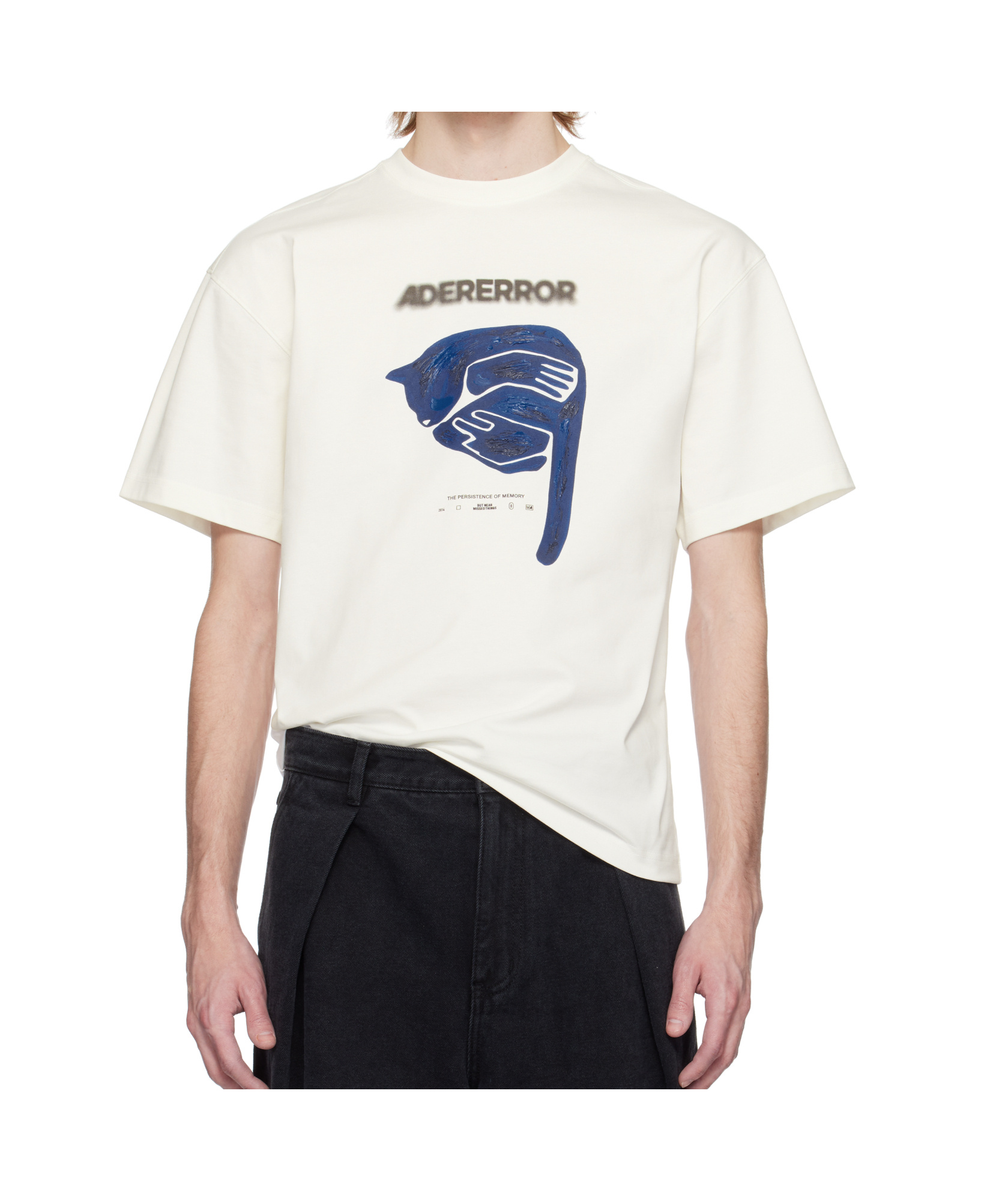 Ader Error Off-white Printed Graphic T-shirt In Off-white